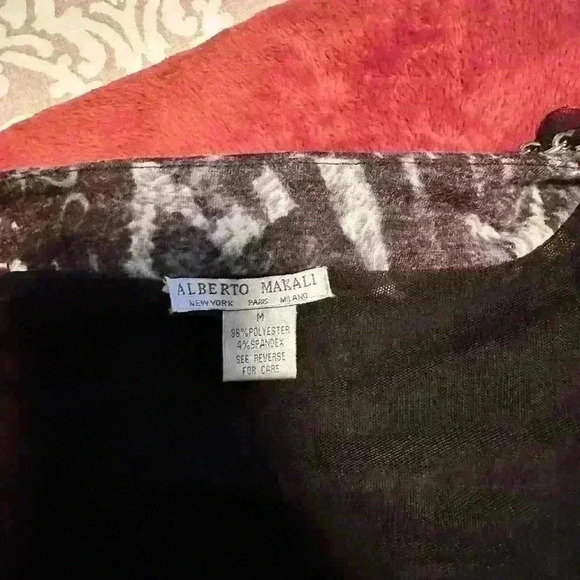 Alberto Makali Womens Zip Up Sweater With Lace Trim Size Medium Accent Chains - Picture 5 of 13